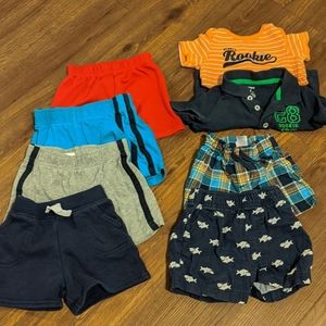 Baby boy summer lot bundle shorts shirts set